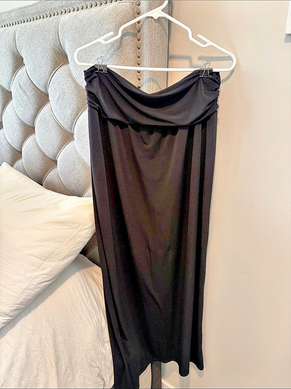 Apt. 9 Pull-On Foldover Maxi Skirt Black XL